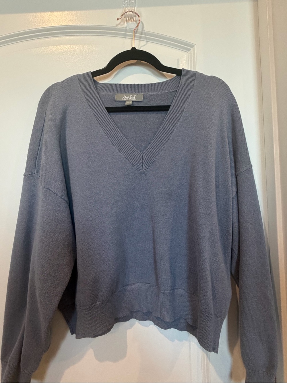 Marled Reunited Clothing Oversized V-Neck Sweater – Size XL